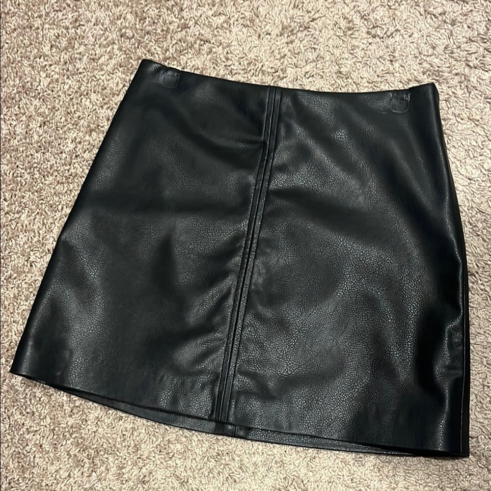 Black Leather Mini Skirt
